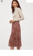 H&M__plisowana midi spódnica / solejka leopard print M/38 z UK
