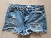 Krótkie spodenki szorty damskie jeansowe, dżinsowe CROPP roz. 34 xs