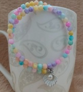 *Dje* Bransoletka - kolorowa muszla, stal