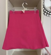 Zara spódniczka S mini różowa zielona pod spodem