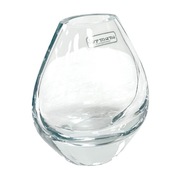 Szklany Wazon ręcznie formowany, Minimalistyczny Formano Niemcy, lata 80.