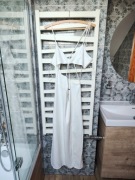 Nowa piękna sukienka z metką Zara L biała śliski materiał