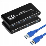 PRZEŁĄCZNIK KVM HDMI 2.0 USB SWITCH 4K/60HZ 4xUSB Szybka wysyłka!