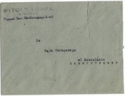 Koperta ze stemplem 23.041947r i znaczkiem nr 408 .Ze śladami użytkowania