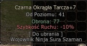 Czarna Okrągła Tarcza +7