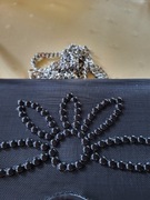 Torebka wizytowa czarna skóra naturalna 