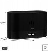 Nawilżacz Powietrza Dyfuzor Zapachowy Aromaterapia Efekt Ognia Kominek LED