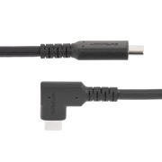 Kabel 100 W DBZYLN USB typ C - USB typ C 2 m kątowy 90 stopni czarny oplot.