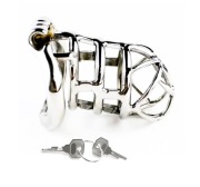 Stalowy Pas cnoty Chastity cage klatka na penisa oring 57mm