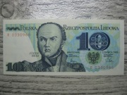 BANKNOT PRL 10 ZŁOTYCH 1982 ROK SERIA R JÓZEF BEM UNC