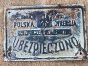 Tabliczka ubezpieczeniowa 2 RP