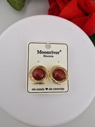 Śliczne klipsy złote Stal chirurgiczna 316L 