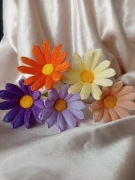 Kwiaty z bibuły krepy margerytki rumianki komplet 10 szt