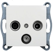 Hager lumina gniazdo antenowe RTV-SAT końcowe białe - nowe