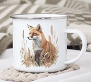 Kubek emaliowany myśliwski – dzik,wilk, lis – idealny na prezent, w teren