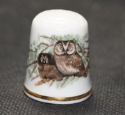 Naparstek Kolekcjonerski Porcelanowy Sowy #6