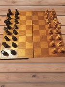 Szachy Drewniane Polskie z PRL 