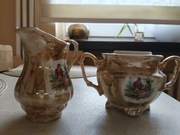 Elegancki zestaw porcelanowy mlecznik z cukierniczką 