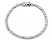 Bransoletka Tenisówka Srebrna Rodowana Próby 925 z Cyrkoniami 3,3mm