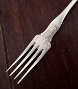 Posrebrzany widelec środka stołu do ryb - XIXw - Hutschenreuter
