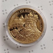 Kazimierz III Wielki medal pozłacany Wielcy Polacy 