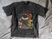 Nowa koszulka retro psychodeliczny wzór grzybki