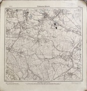 Oryg. mapa Messtichblatt 3353 Świętochłowice 1924r, pomiar 1881r. Pieczęć 