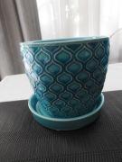 Doniczka ceramika turkus 12cm