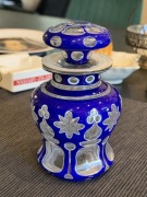 Karafka PRL z czeskiego szkła kryształowego typu Bohemia