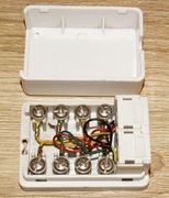 Gniazdo telefoniczne natynkowe, podwójne 2xRJ11 6p4c, kompletne, białe