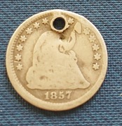 Moneta USA half dime 1857