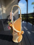 Koszyk na wino/butelkę, Eleganckie opakowanie wina, Ślub