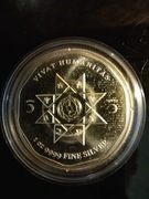 Vivat humanitas 2022 srebro 9999 1 oz uncja Tokelau 5 dollars prooflike
