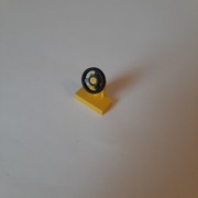 Lego 3829c01 Yellow Vehicle Steering Stand 1 x 2 Black Steering Wheel