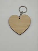 Serce drewniane brelok, sklejka szlifowana dwustronnie serce 6cm 50sztuk 