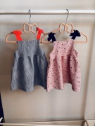 92 sukienka Zara letnia set zestaw komplet wstążka kokarda