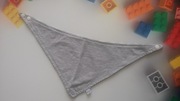 Chusta trójkątna dziecięca apaszka bandana szara biało-granatowe paski