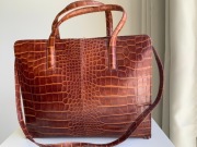 Torebka wytłaczana skóra naturalna