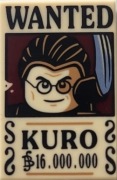 LEGO 26603pb533 PŁYTKA 2x3 WANTED KURO