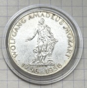 #3816 Austria 25 szylingów 1956 srebro Mozart 