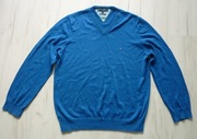 Męski lekki sweter Tommy Hilfiger rozmiar XXL premium cotton niebieski