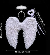 Strój przebranie kostium dziewczęcy aniołek anioł rozmiar uniwersalny