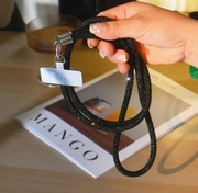 Smycz do telefonu tworzywo sztuczne czarna