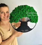 Drzewko szczęścia makrama chrobotek 