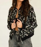 BOMBERKA BLUZA KURTKA BOPOCO kwiaty S bdb