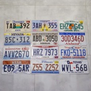 Tablice rejestracyjne z USA (12 sztuk) 