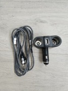 Ładowarka samochodowa 12V z USB z rozdzielaczem 2x 12V + kabel USB-C 2m