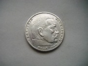 MONETA Niemcy - III Rzesza - 2 Marki 1937 r. HINDENBURG  - Srebro