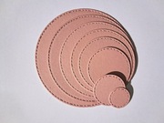 Scrapki koła z przeszyciami 8 szt. ⌀20-91mm różowe gramatura 300 g/m2