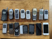 Telefony komórkowe stare 15 sztuk kolekcja